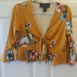 Yellow Floral Summer Top